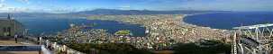 函館山 山頂展望台のパノラマ風景
