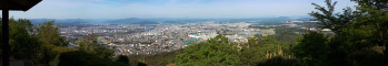 鳩吹山 山頂展望台からのパノラマ風景写真