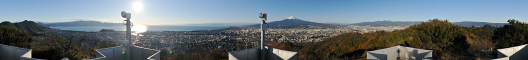 香貫山 芝住展望台からのパノラマ風景写真