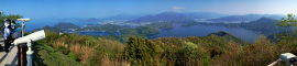 三方五湖レインボーライン・梅丈岳山頂自然公園のパノラマ風景写真